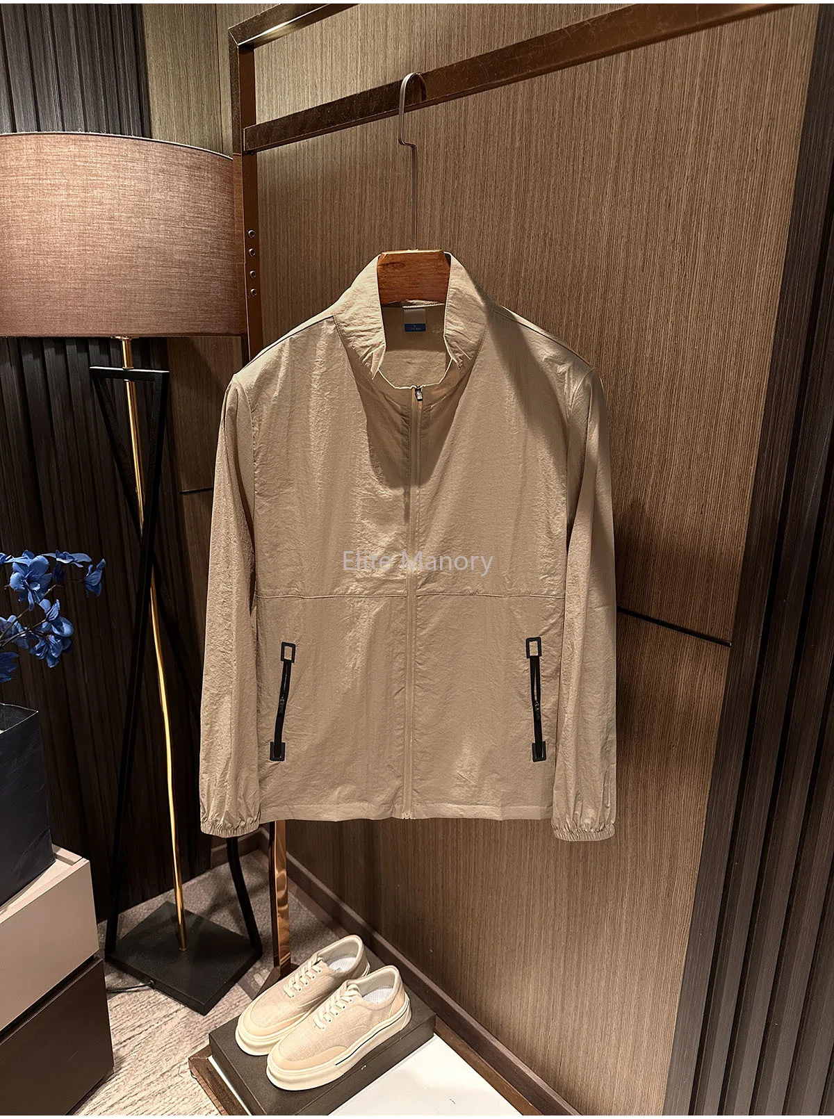 [Light travel, sun protection and quick drying] 26 summer new men's simple and versatile solid color stand-up collar jacket