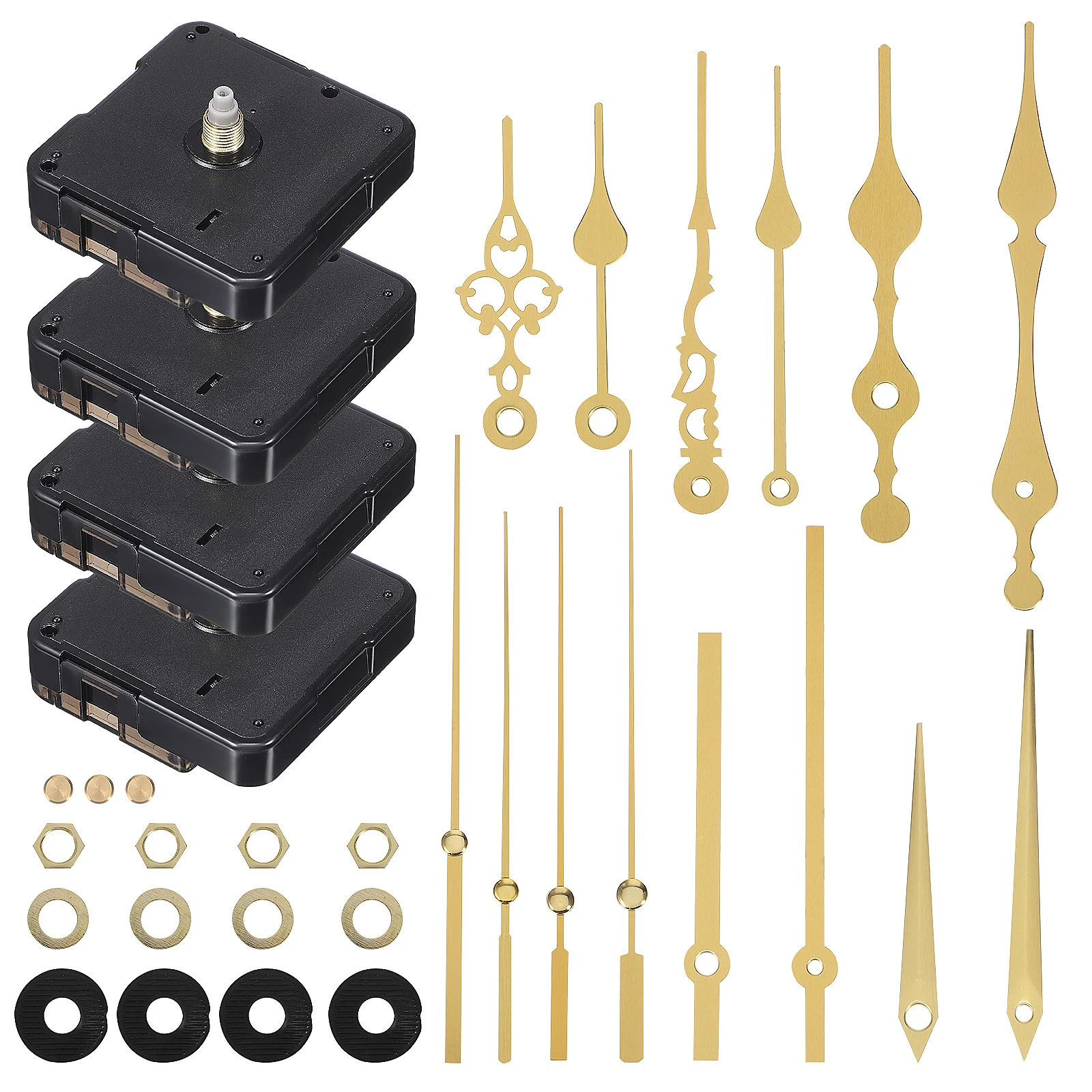 29# Shaft 13+18+20+24+6 Gold Needle Clock Faces for Crafts Wall Mechanism Replacement Kit Motors Powered Digital