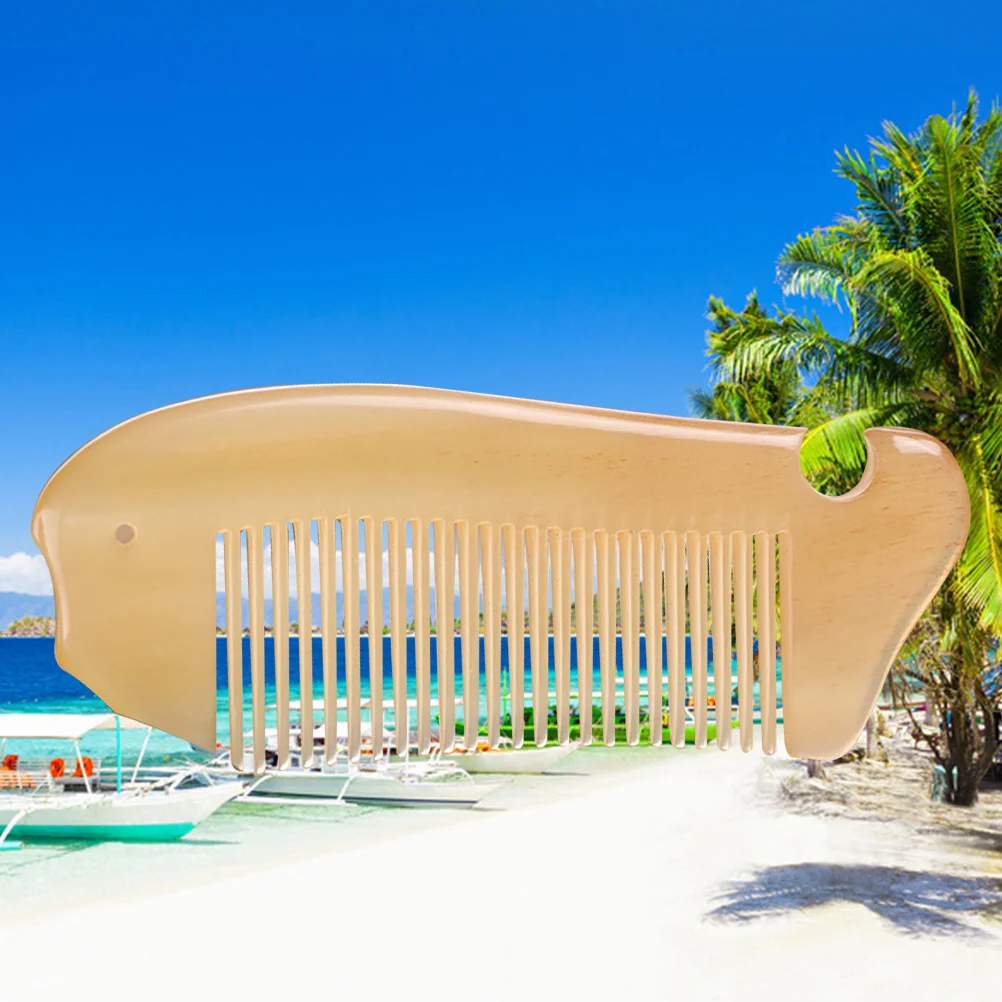 

Натуральная расческа из овечьего рога, антистатическая, гладкая, предотвращающая выпадение волос, портативная стильная расческа ручной работы для выпадения волос