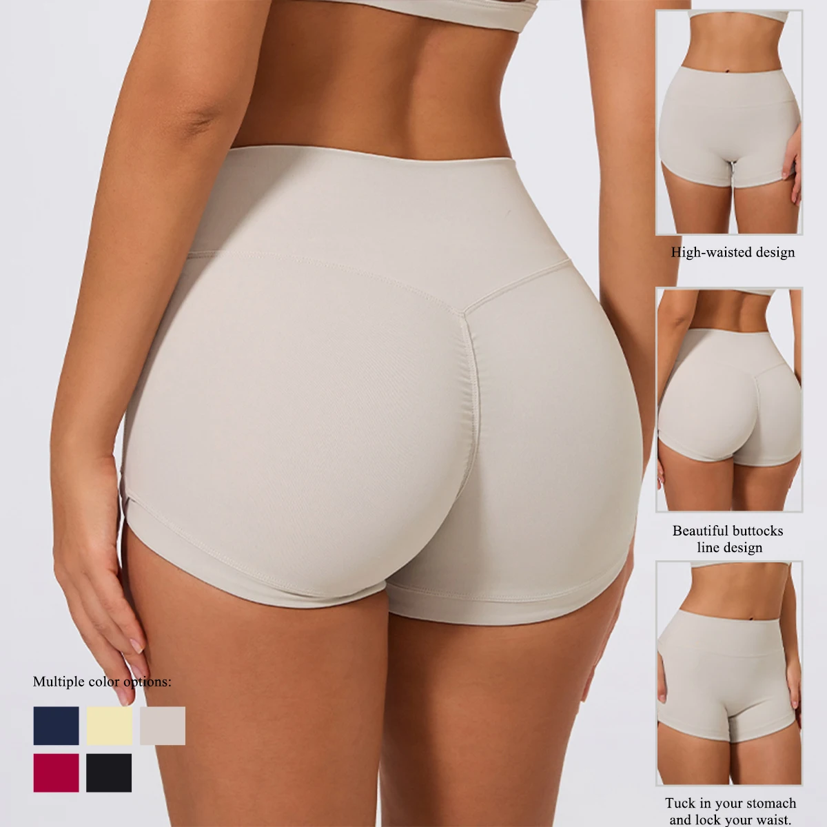 

Ctenkevet Summer Women Skinny Yoga Shorts Female High Waist Buttock Lift Sports Pants Women Gym Running Quick-Dry Sweatpants