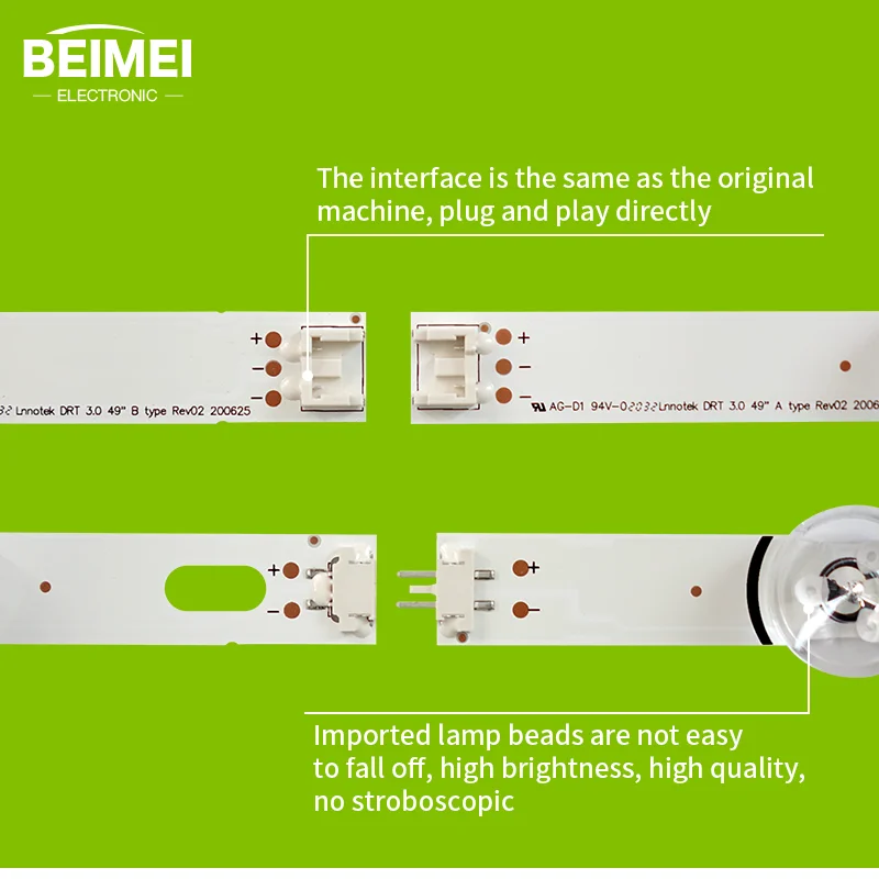 5Pairs/set 49LB LED Backlight TV Strip for LG 49in Square Lens 49LB5500 49LY320C 49LB5500-ZA 49LB550B-ZA 49LB550U-ZA 49LB550V-ZA