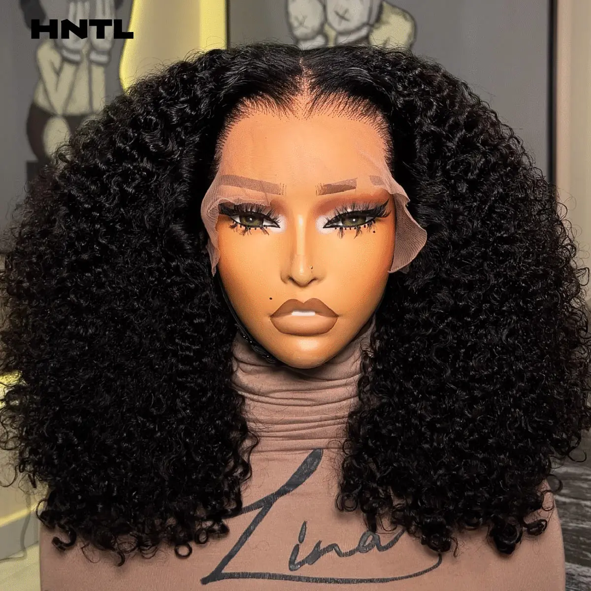 

Super Double Drawn Glue-Less Kinky Curly 13x6 13x4 HD Lace Front Wig Human Hair 4x4 5x5 Deep Curly Wigs for Woman 350 Density