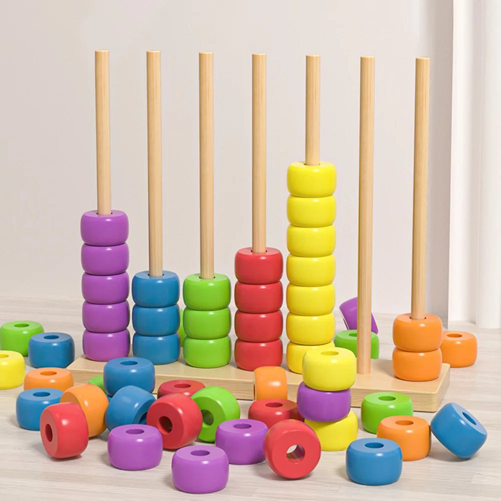 Color Matching Stacking Puzzle Game Wooden Educational Color Sort Game Puzzle Fast-Paced Color Stacks Challenges Game