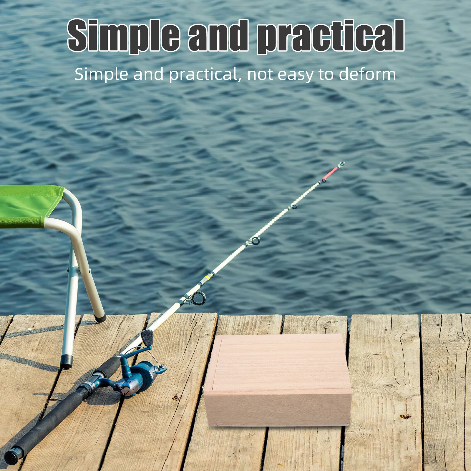 

Wooden Bait Box 9.5X7.5X2 Cm Paulownia Wood Sliding Lid Live Bait Storage For Worms Waxworms Bloodworms Trout Carp Fishing