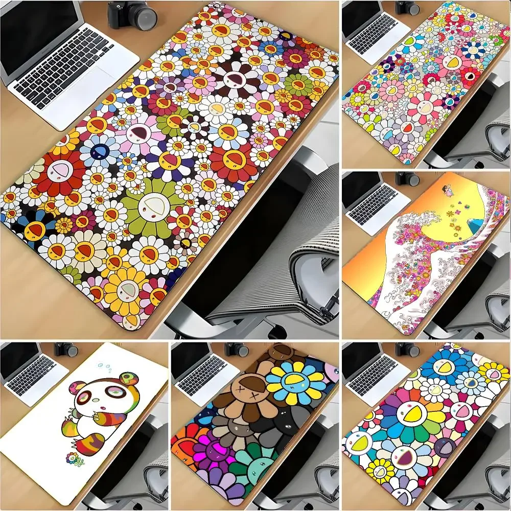 Artist Pop Takashi Murakami Mouse Pad Large Mouse Pad Desk Mat Non‑Slip Gaming Board Game Mat with Stitched Edges