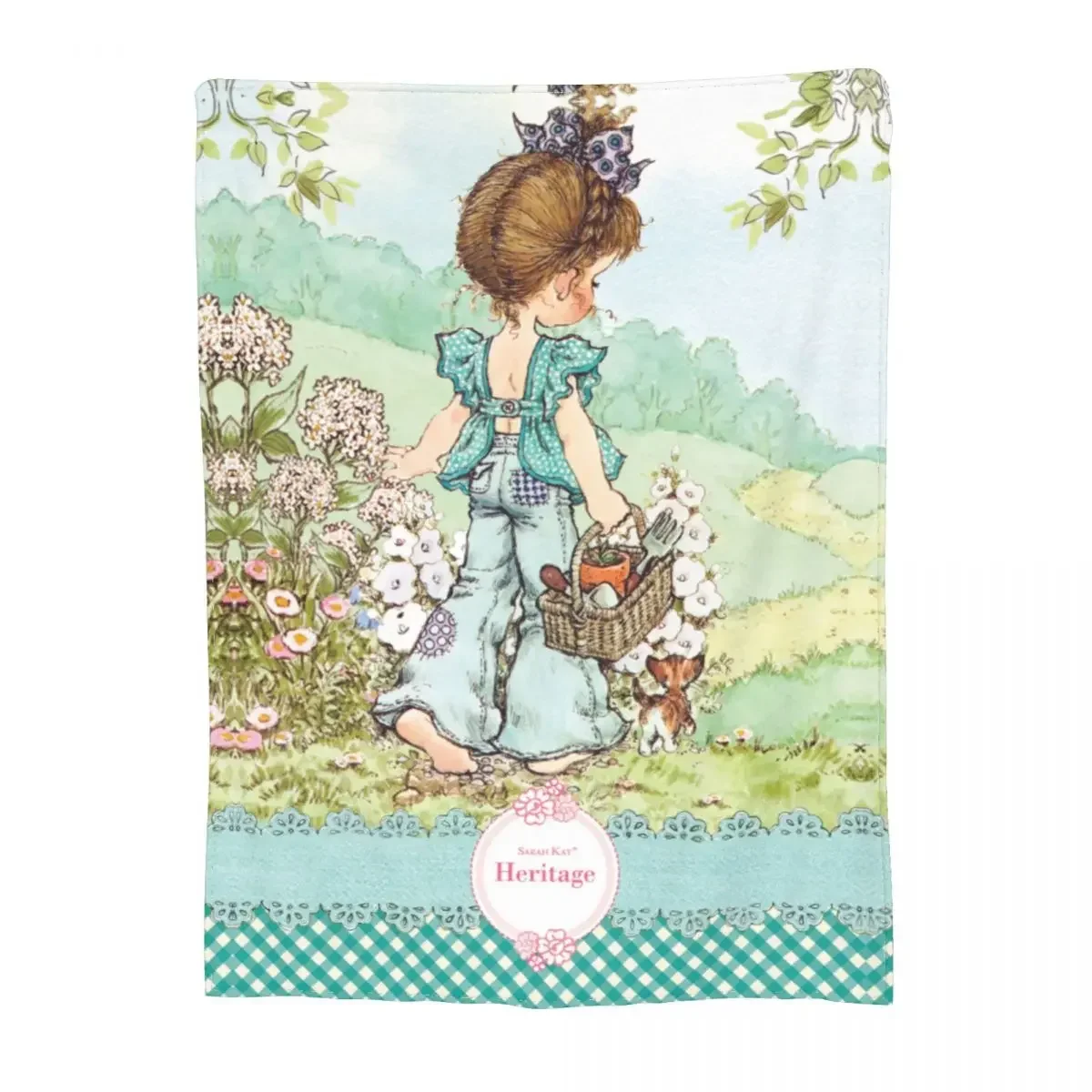 Sarah Kay Merch Accessories Swing Girl Cartoon Blanket Cute Country Life Throw Blankets Relax Soft for Bedroom Bedding Throws
