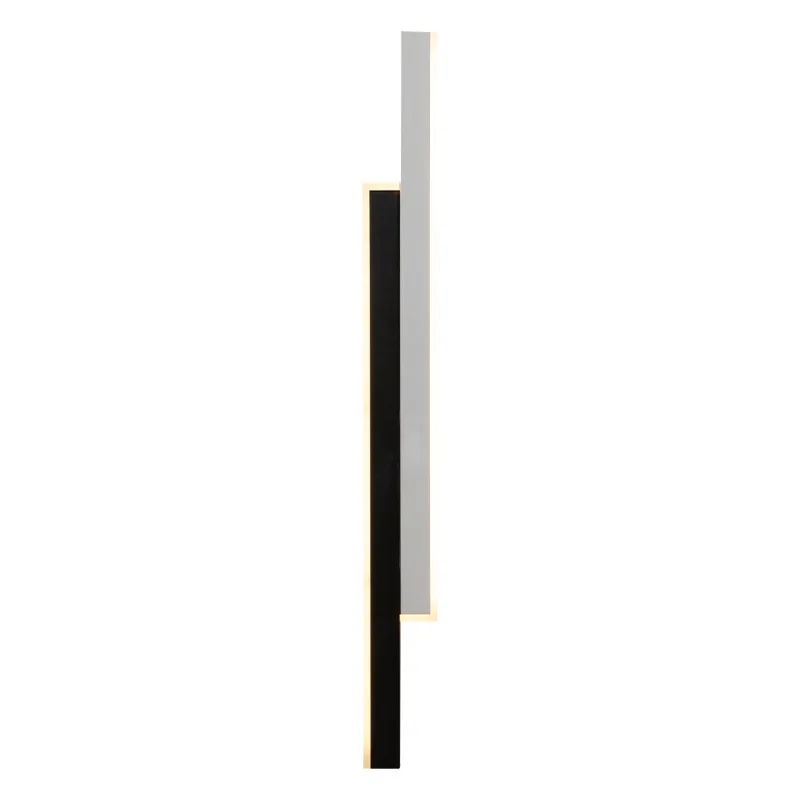 Simple Modern LED Indoor Wall Lamp Bedroom Living Room Sofa Background Long Strip Black And White Gold Wall Lamp