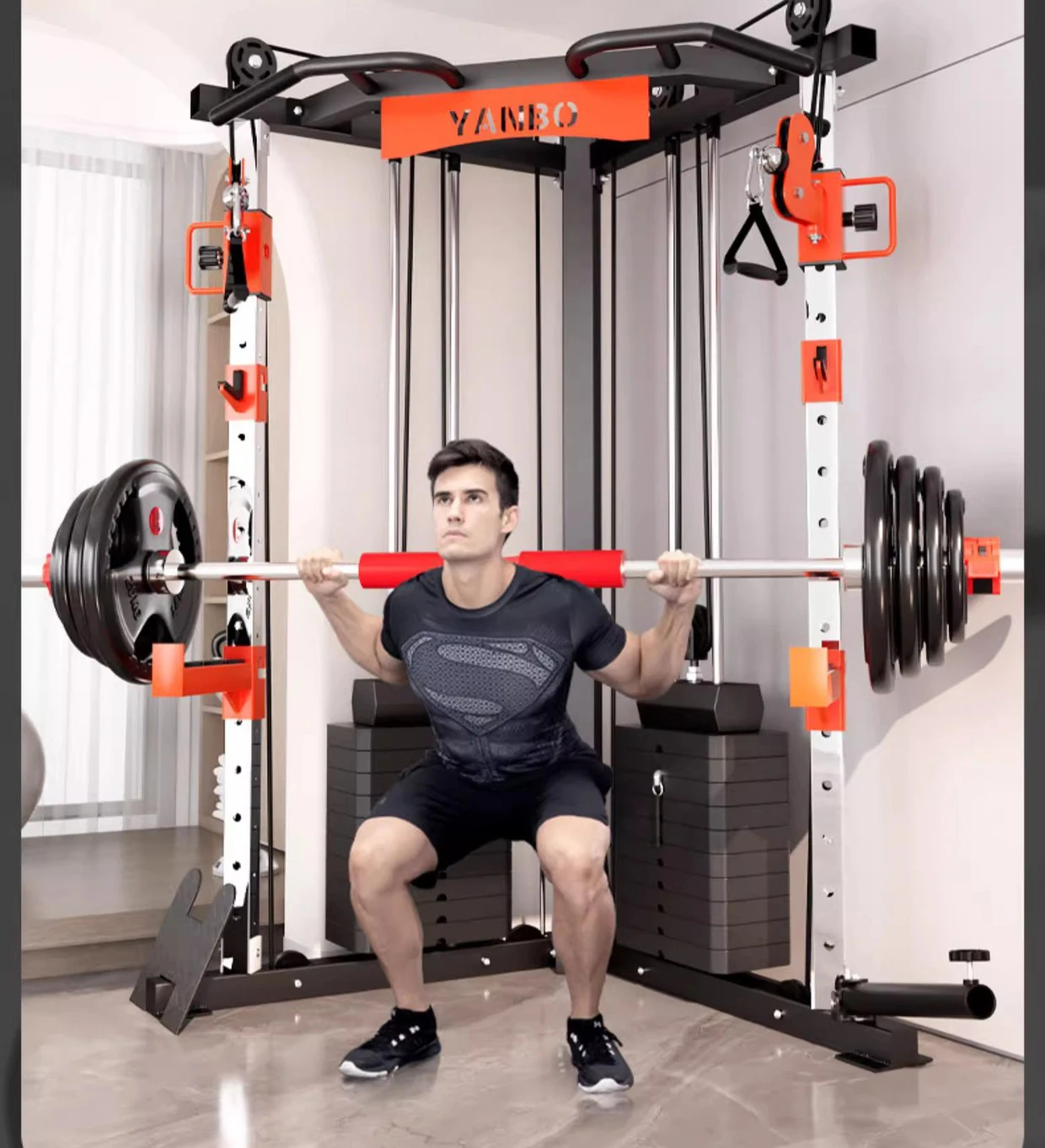 Multifunctional Squatting Frame, Gantry Frame, Household Fitness Equipment, Small Bird Comprehensive Trainer, New, 2024