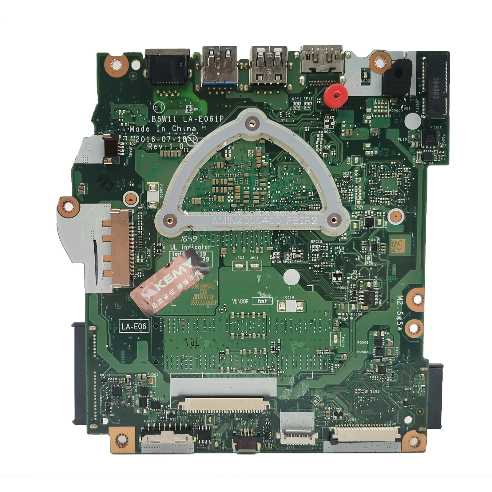 LA-E061P Mainboard For Acer Aspire ES1-572 Series Laptop Motherboard With i3-7100U CPU NBGKQ11001 LA-E061P 100% Fully Tested