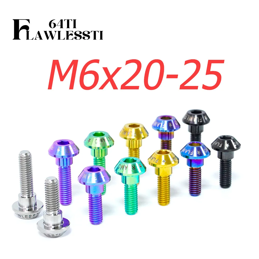 FLAWLESSTI M6x20-25 M8×20-33 Gr5 Titanium Bolts Brake Disc Front Rear Footrest Botls For Xmax 300 Forza 350 Ninja 400 ZX6R ZX4RR