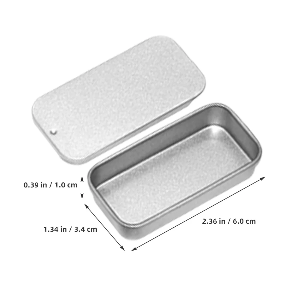 

18Pcs Rectangular Tin Cans with Lid Empty Metal Tins for Small Gifts Crafts Candles Daily Use Storage Tin Box Small Tins