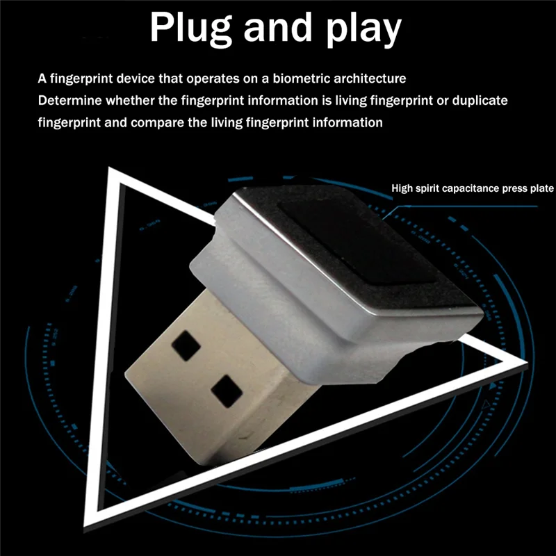 

2025 New-1 Piece USB Fingerprint Reader USB Fingerprint Scanner For Windows 10 11 Hello USB Fingerprint Sign-In Unlock Module