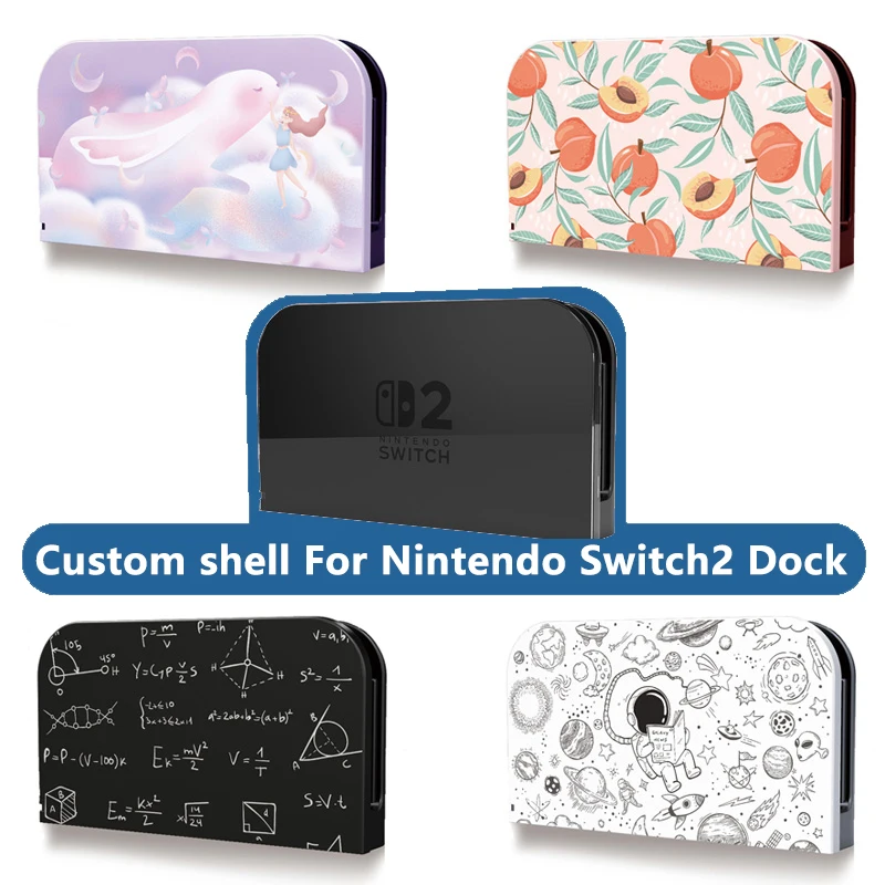 Игровая пользовательская док-станция для Nintendo Switch2, защитный чехол с твердым корпусом, милый дизайн наклейки, создайте свой собственный