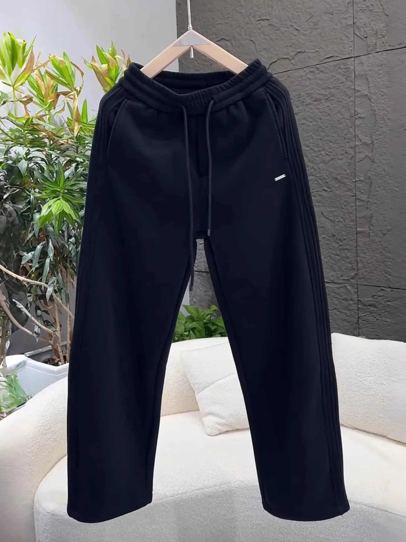 

Мужские зимние утепленные флисовые теплые повседневные брюки с широкими штанинами, спортивные штаны, утепленные, защищающие от холода, повседневные брюки-карго