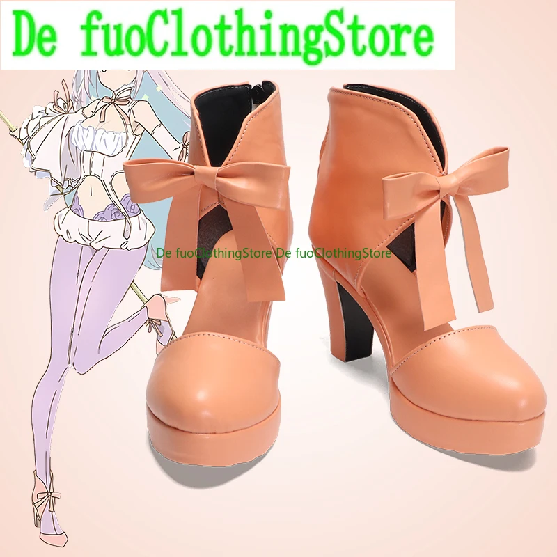 DefuoClothing – chaussures de Cosplay pour fille magique et forêt profonde maléfique, nuit blanche, Anime, exposition diffuse de talons hauts personnalisés