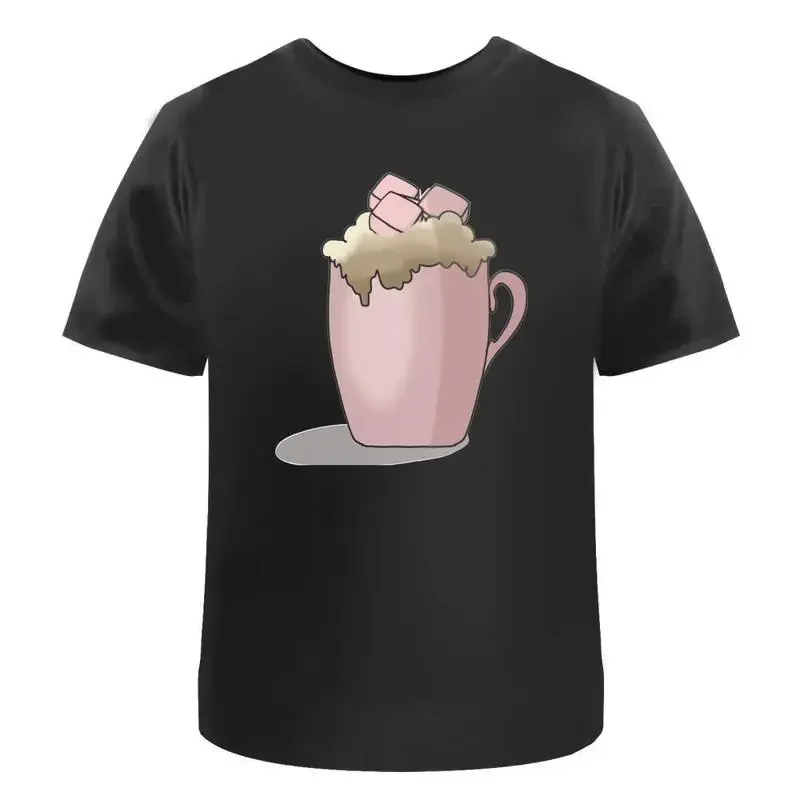 Hot Chocolate With Marshmallows' Cotton T Shirt Ta044024