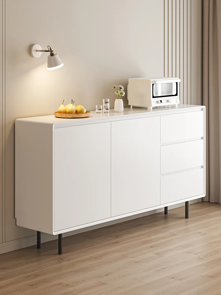 

Cream Style White Modern Minimalist Solid Wood Living Room Family Kitchen Locker Small Apartment Furniture