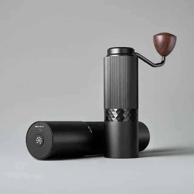 RTS Wholesale Design Coffee Tools Port  le 420 Stainless Steel Bur Manual And Electric Combination Coffee Grinder