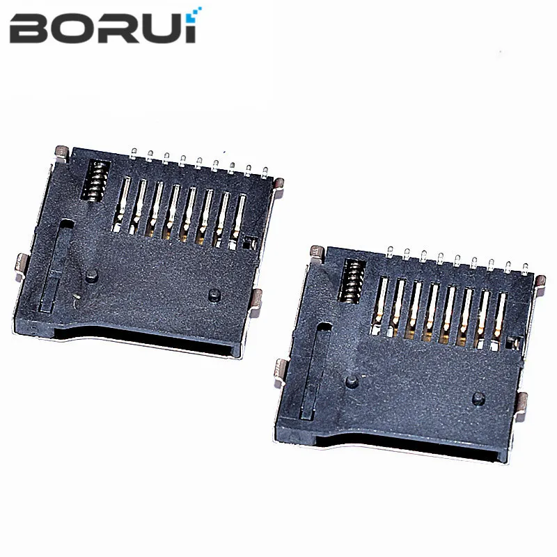 10PCS Push-Push Type TF Micro SD Card Socket Adapter connettore PCB automatico