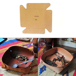 1Set DIY Kraft Paper Template Storage Tray Leather Craft Pattern DIY Stencil Sewing Pattern 18*5cm