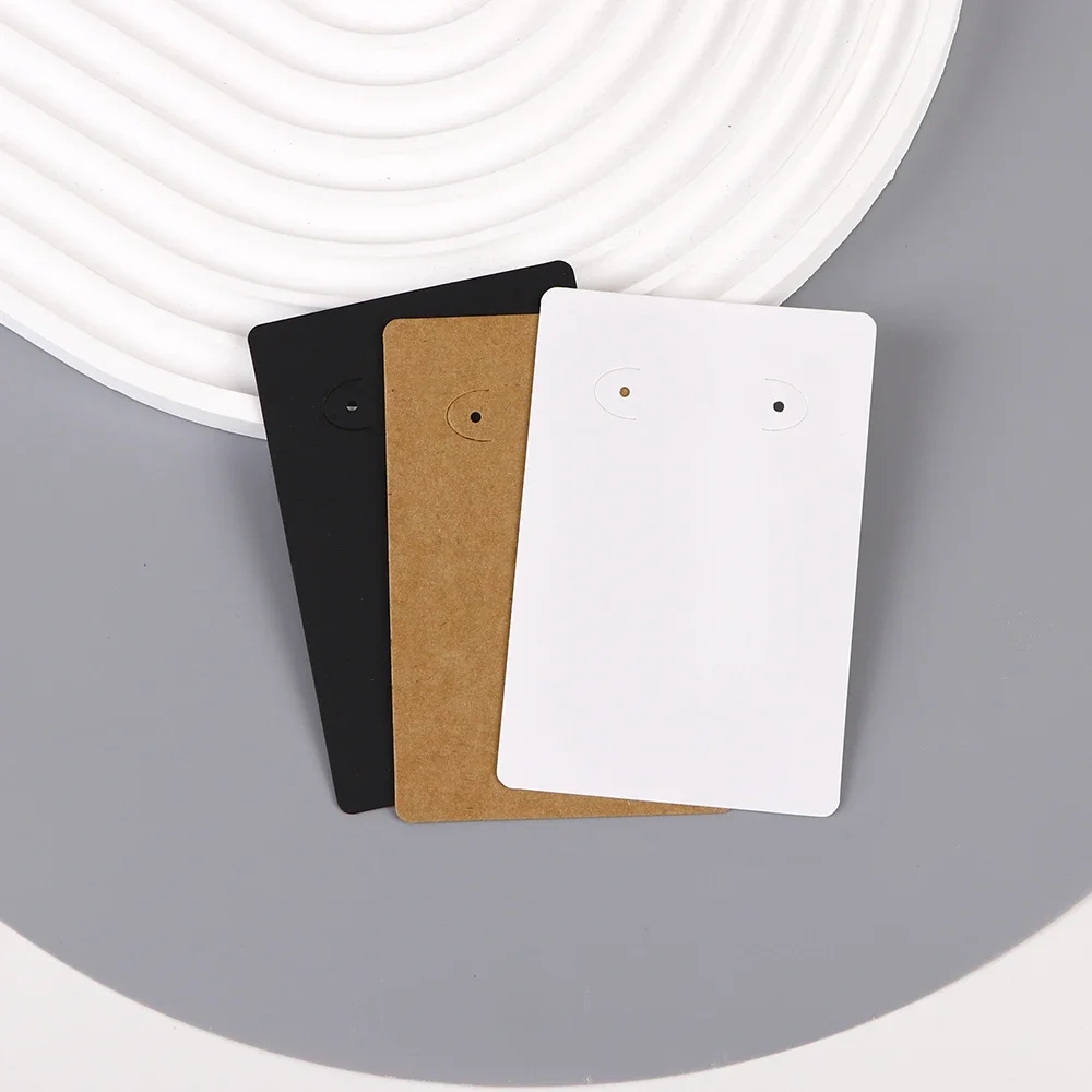 50 Pcs 6X9cm New Pattern Rectangle Earrings Jewelry Display Kraft Paper Card With Or Without Bags Wholesale Packaging Supplier