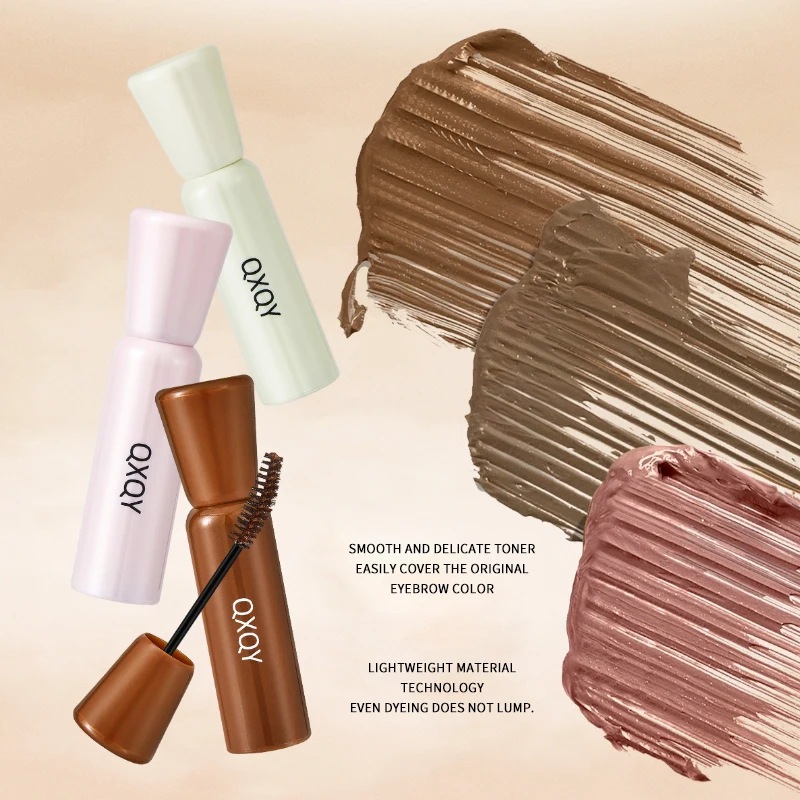 QXQY color waterproof eyebrow cream, shallow eyebrow Korean makeup, three-dimensional wild eyebrow, not easy to stain