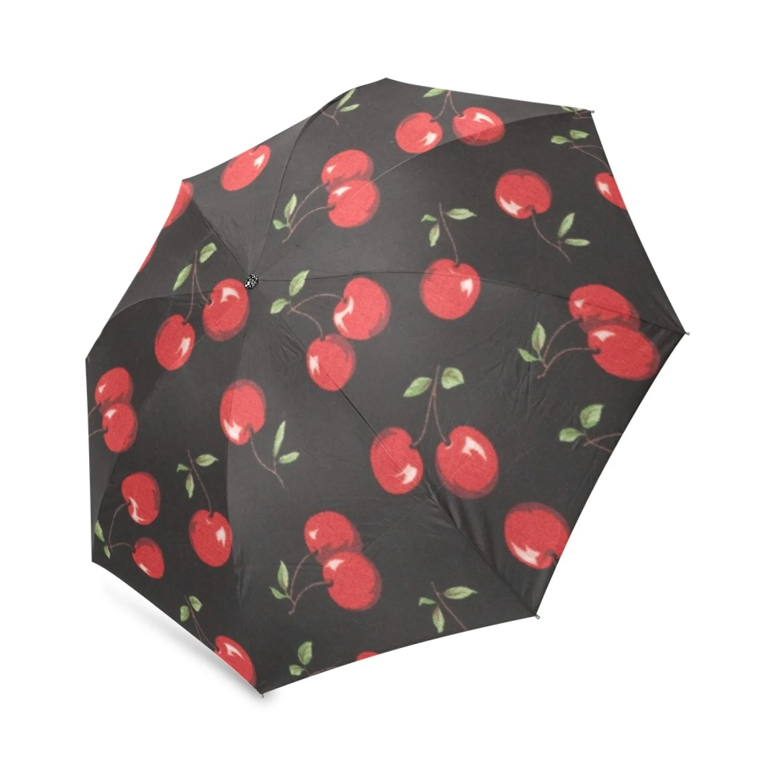 

Fruits Pizza Donut Foldable Umbrella Pongee Windproof Pocket Portable Cherry Strawberry Travel Umbrella Women Lovers Children