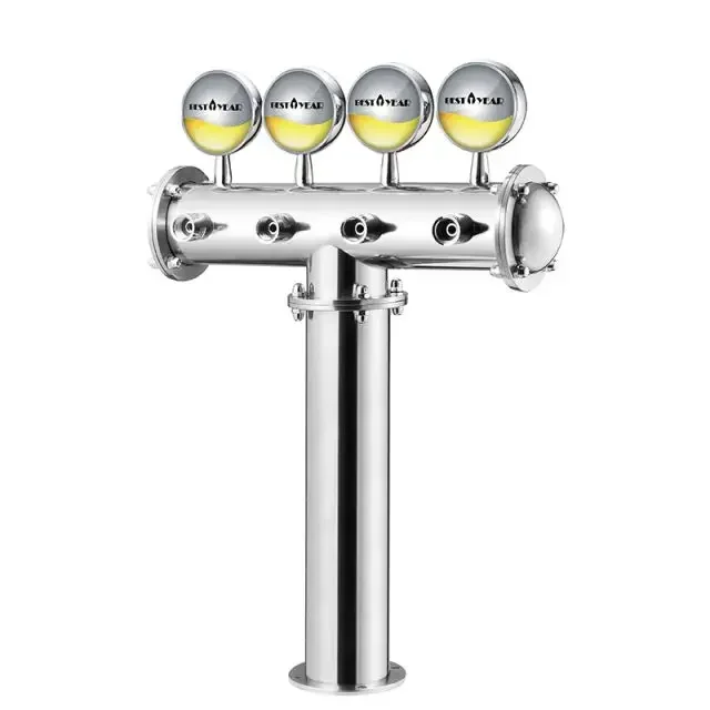 

Economical Cheap Polished Stainless Steel 4 Product Draft Beer Kegerator T Tower