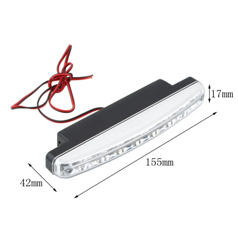1pc 8 LED Super Bright Car Drl Daytime Running Light impermeabile Daylight Bulb Head 6000k-7000k lampada bianca utile lampada per auto