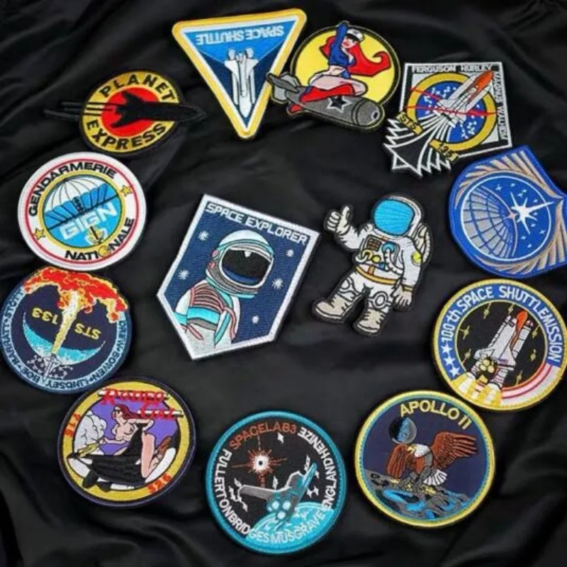 Embroidered Patches for Clothing badge Sticker for Clothes Hook and Loop on Patches for Clothing Patch Jacket Sticker