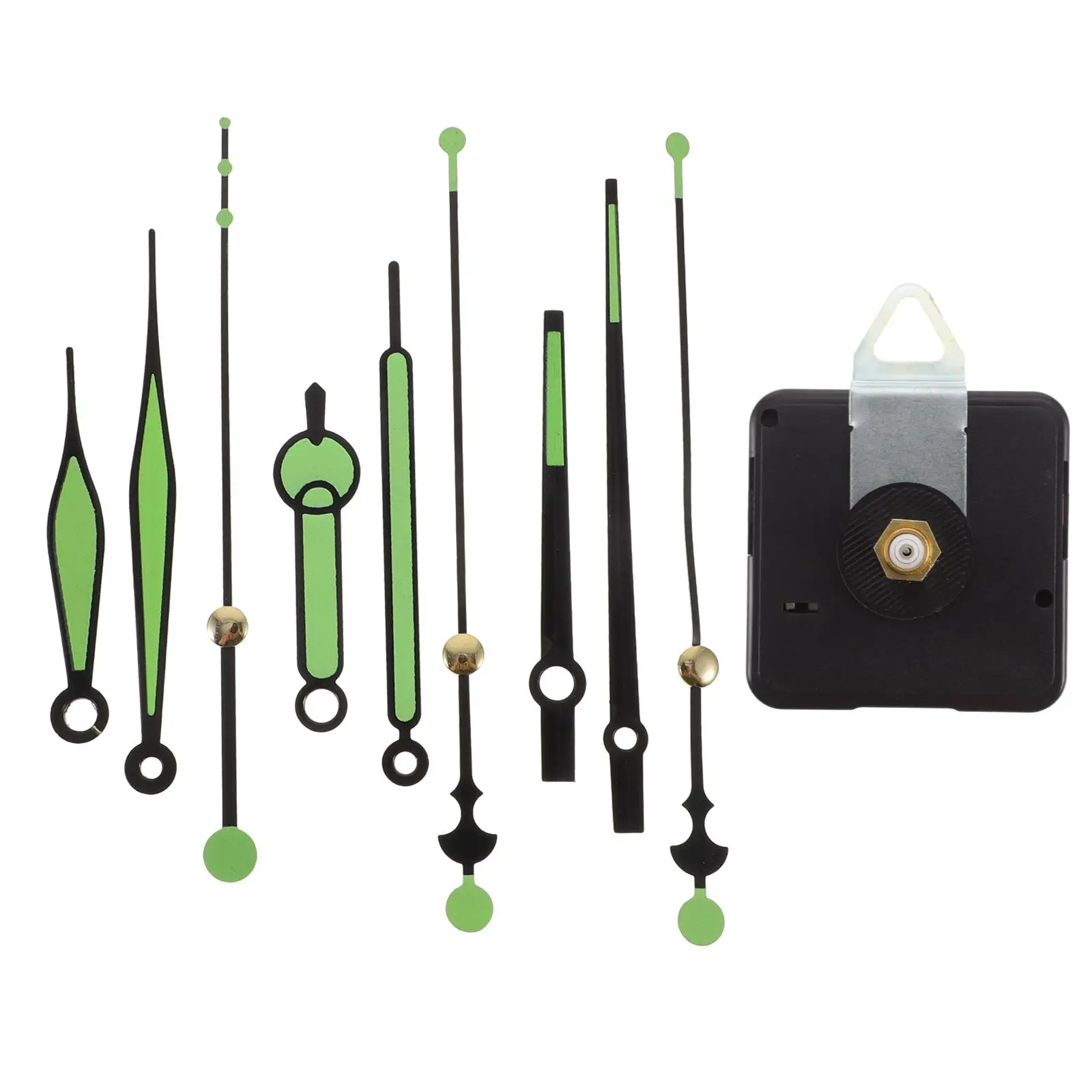 

Бесшумный механизм, светящийся в темноте комплект A4, ось 18, 3 комплекта, запасные части для флуоресцентных настенных часов, длинный вал