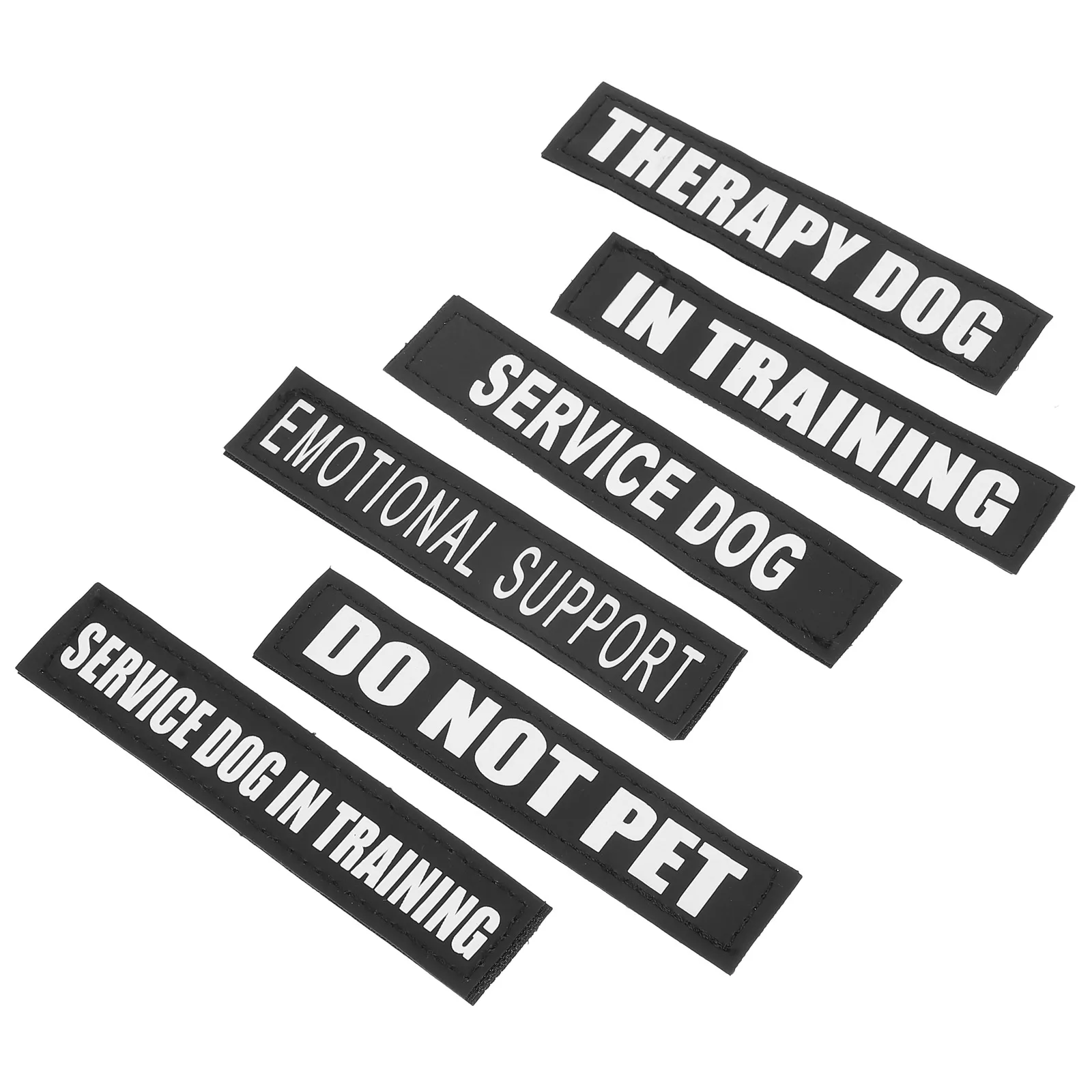 

6 Pairs Pet Chest Harness Strap for Small Dogs Reflective Stickers Durable PU Material Dog Vest Decal Daily Wear