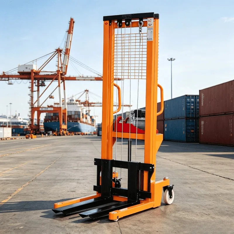 

1-3T Manual Hydraulic Stacker Electric Pallet Stacker Electric Forklift Manual Lifting Truck Handling Equipment