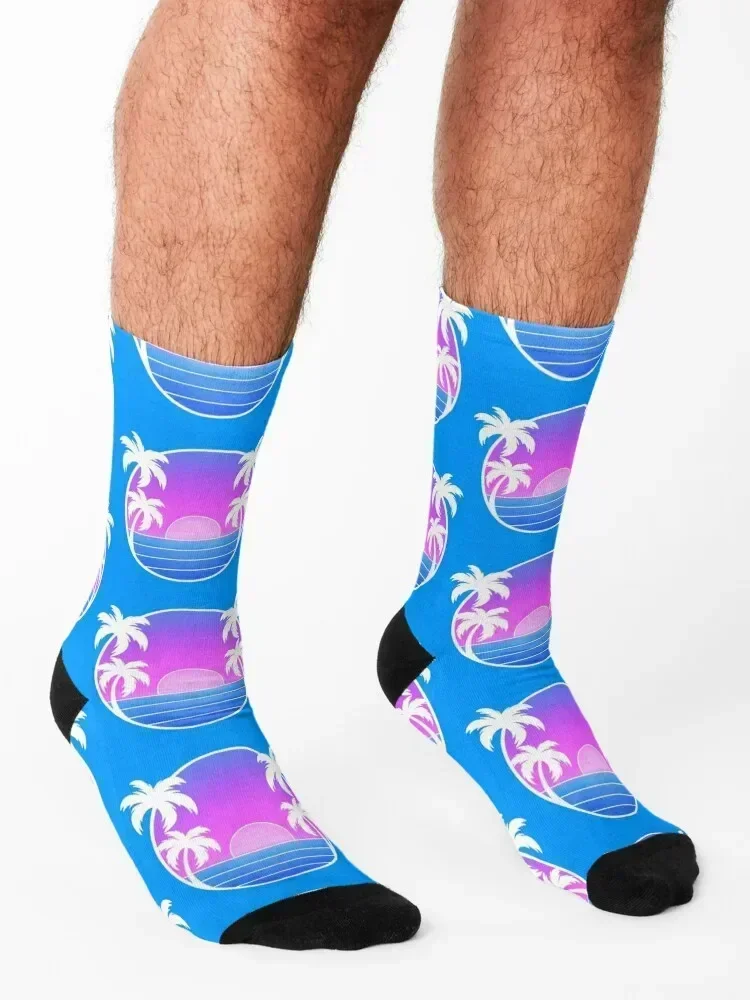 Sunset Socks Run funny gift floral hockey Socks Women's Men's