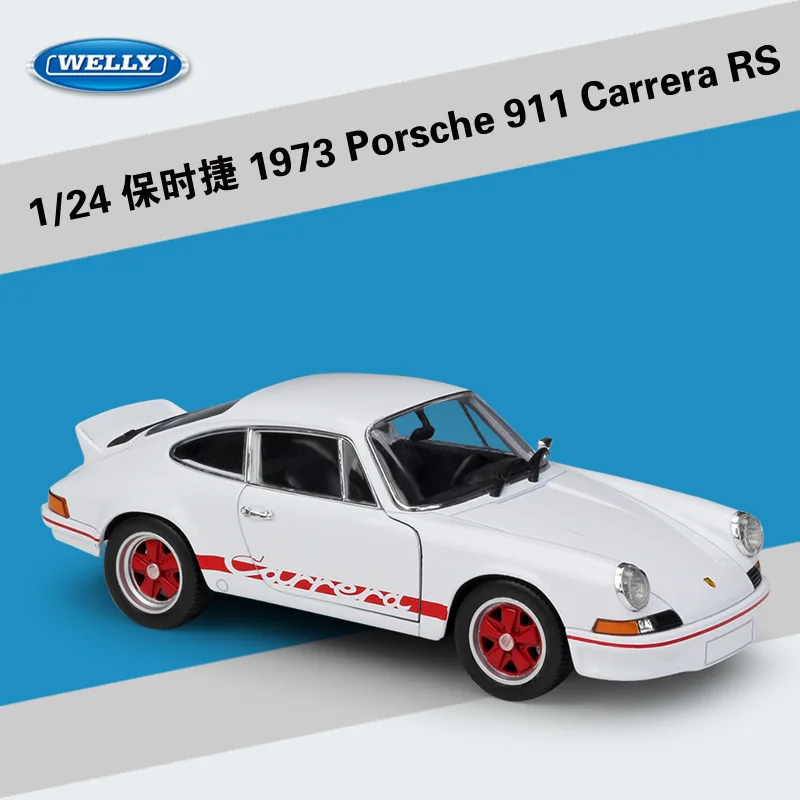 

1:24 WELLY 1973 Porsche 911 Carrera RS Retro Alloy Car, Simulation Toy Model for Collection Ornament & Festival Gift