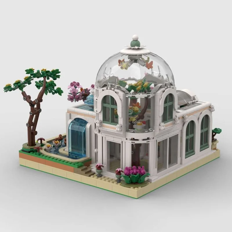1937PCS MOC Giardino Botanico Building Blocks FAI DA TE Piante In Miniatura Fiori Paesaggio Modello Giocattolo Educativo per Bambini e Collezionisti