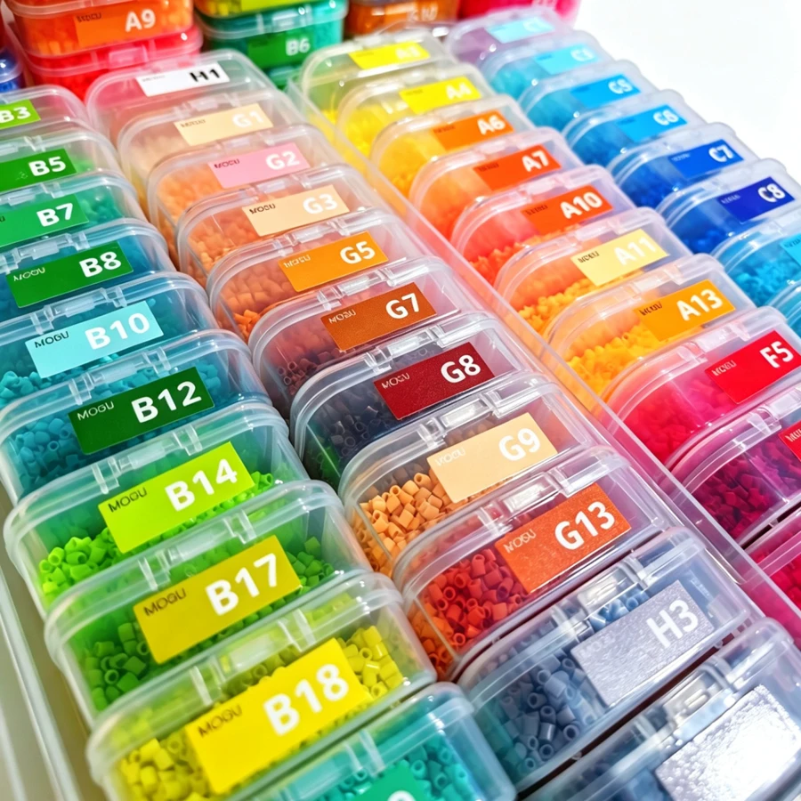 Yantjouet 2.6mm 221 Color Pre-Sorted Fuse Beads DIY Pixel Art Hama Beads Hand-Make Puzzle Game Iron Beads for Creative Toy