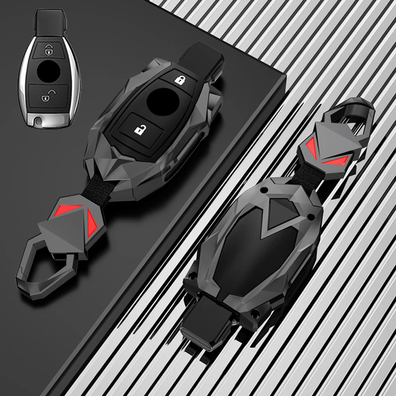 Zinc Alloy Car Remote Key Case Cover Shell For Mercedes Benz A B R G Class GLK GLA GLC GLR W204 W210 W176 W202 W463 Accessories