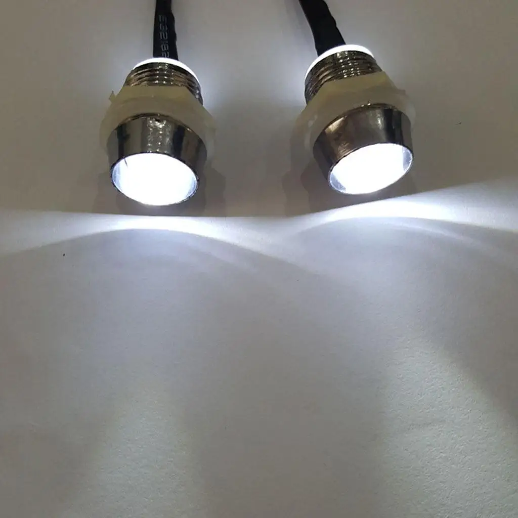 White LED Light Kit for RC Car Durable Metal Lampshade for 1 5 1 8 1 10 1 12 1 16 Climbing Model Upgrade