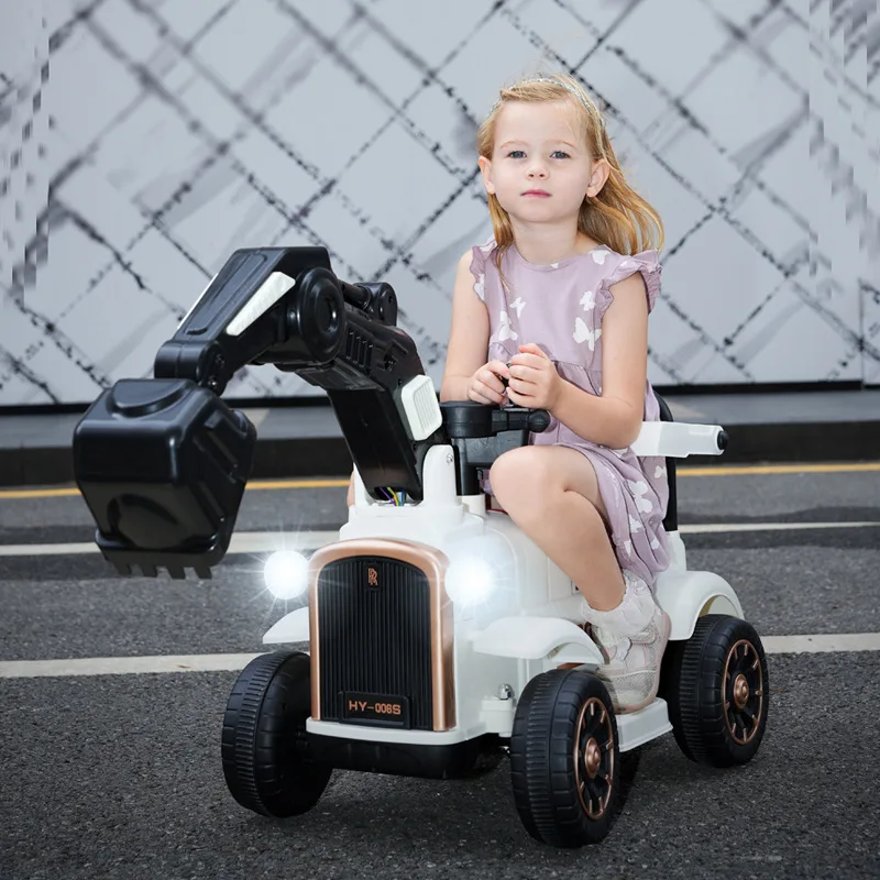 Kind bagger spielzeug auto mädchen junge elektrische engineering auto kann sitzen große fernbedienung haken maschine baby bagger fahrt auf spielzeug