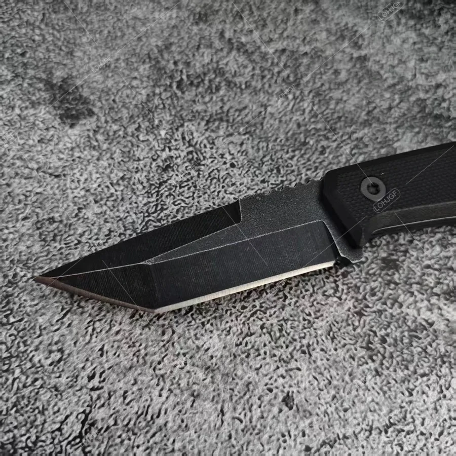 High-hardness Rope Cutting Straight Knife with K Sheath Outdoor Camping Picnic Handmade Utility Pocket Knives Fishing EDC Tools