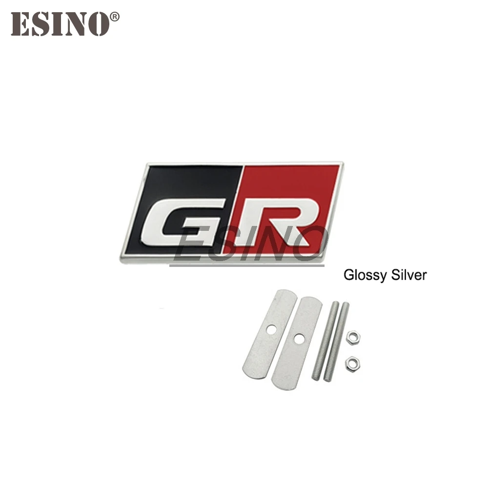 Car Styling Gazoo Racing  GR GR MN 3D Car Front Grill Zinc Alloy Badge Metal Emblem Decal for Toyota Supra AE86 GT86