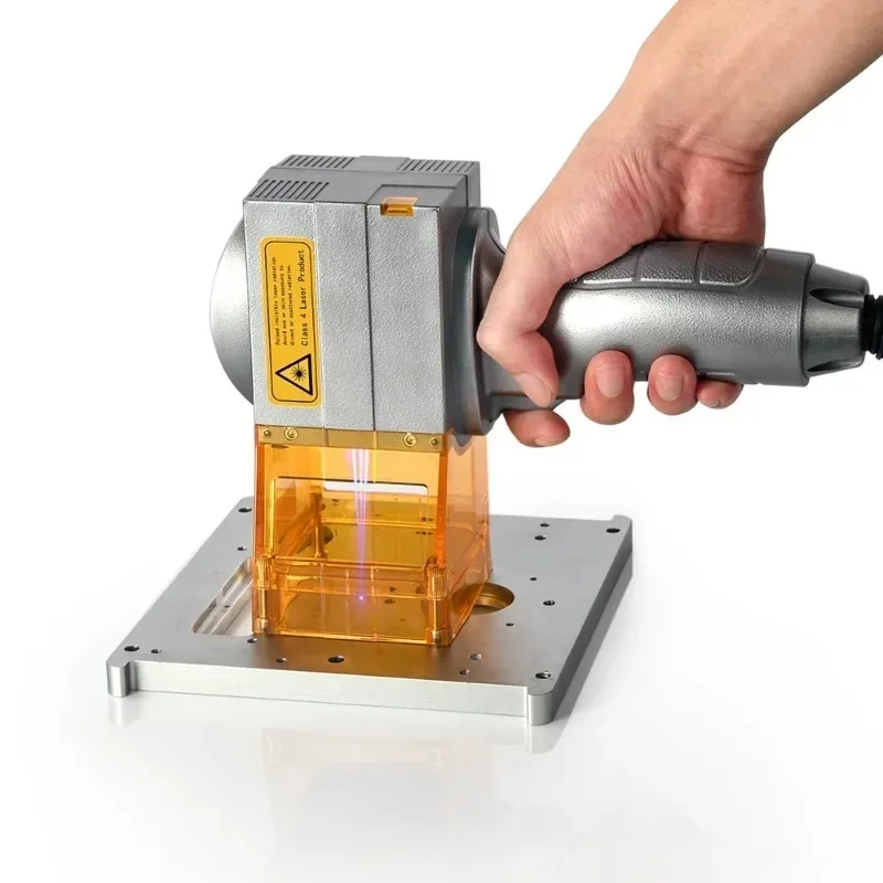 Portable Mini Fiber Laser Marking Machine for Engraving Hard Plastic and Metal, 20W/30W Air-Cooled Handheld Device