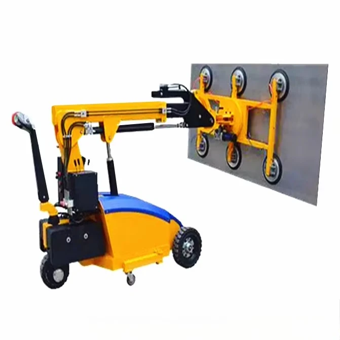 Rough Terrain Outdoor Electric Vacuum Glass Lifter Robot Suction Cup Trolley for Curtain Wall Installation Customized