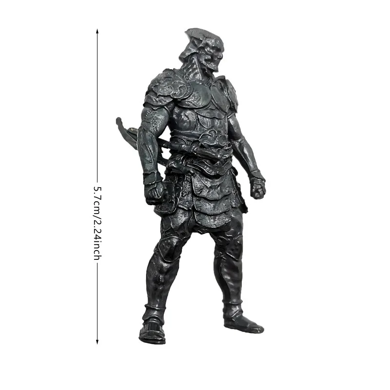 Copper Japanese Mask Warrior Samurai Figurines Miniatures Vintage Metal Soldiers Model Statue Desktop Toy Ornament Decoration