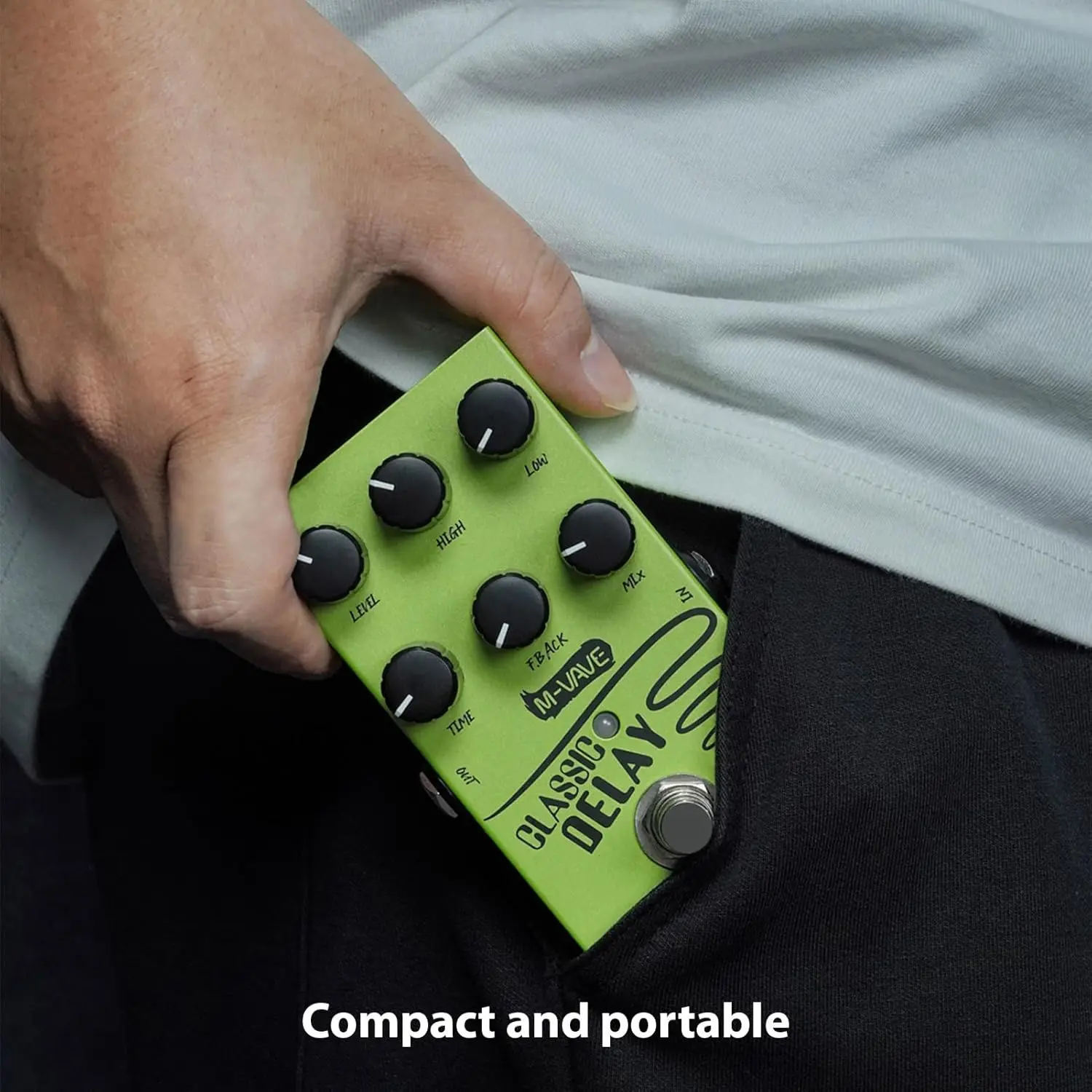 M-vave Classic Delay Effect Pedal, True Bypass 600ms Delay Time Guitar Effects Pedal for Electric Guitar Bass