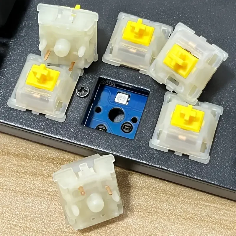 Gateron Milky Yellow / Red Switch 5pin Rgb Backlight Linearit Shaft For All Mx Hotswap Mechanical Keyboard DIY