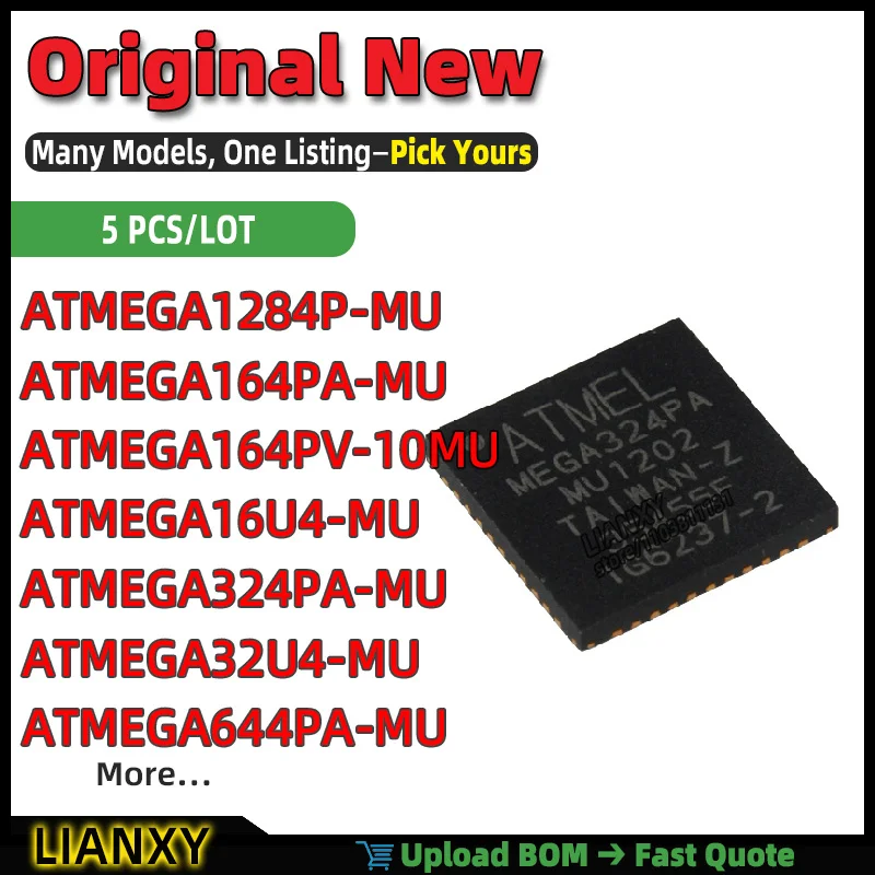 ATMEGA1284P-MU ATMEGA644PA-MU ATMEGA324PA-MU ATMEGA32U4-MU ATMEGA164PV-10MU ATMEGA164PA-MU ATMEGA16U4-MU VFQFN-44