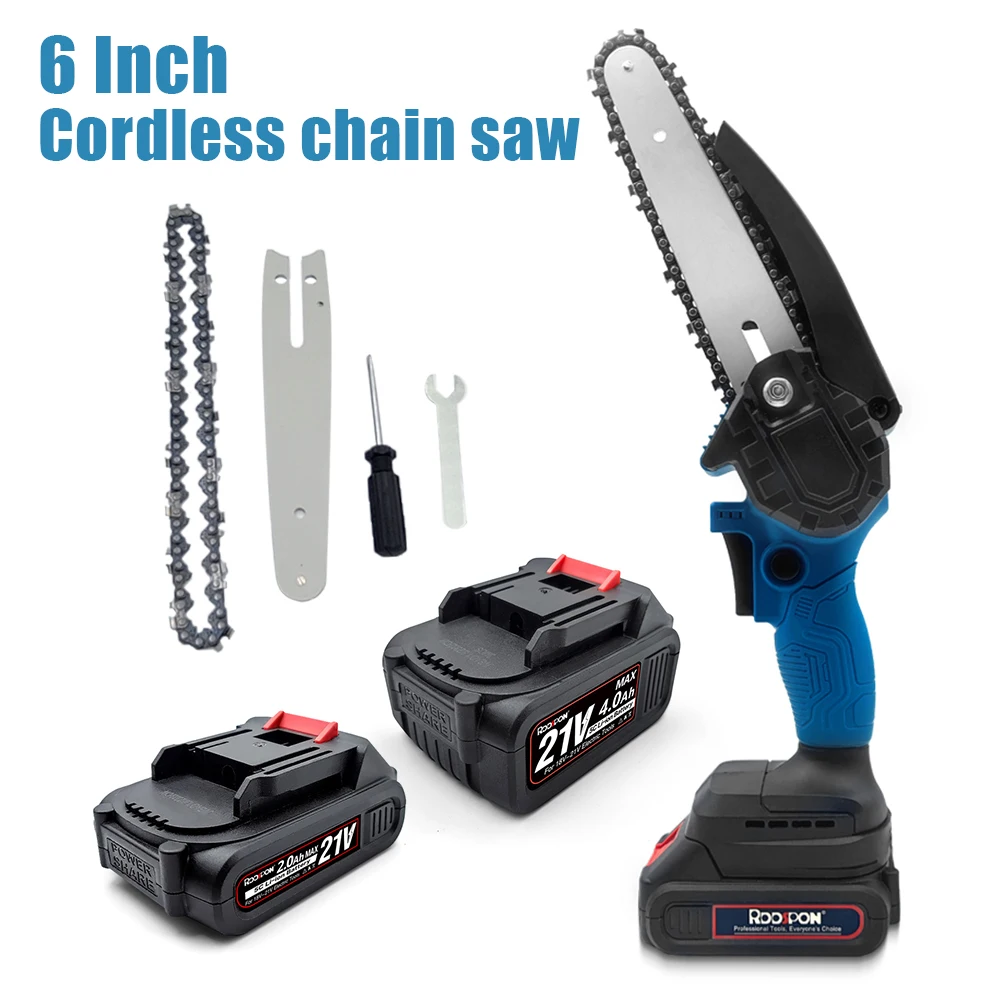 

6inch Electric Mini Chain Saws Pruning ChainSaw Cordless Garden Tree Logging Trimming Saw Wood Cutting For Makita Battery