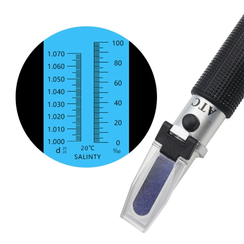 Meerwasser-Salzkonzentrationstester, Messgerät, Salzgehalt, Refraktometer, 0 bis Salinometer 1,000–1,070, für Aquarium,
